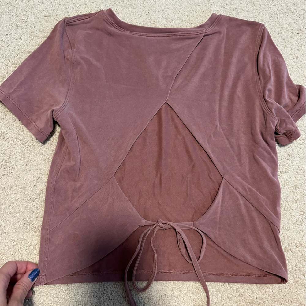 Lululemon open back cupro short sleeve